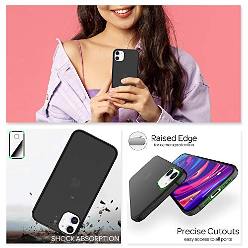 NALIA Ultra-Fina Carcasa Compatible con iPhone 12 Mini Funda, Cubierta Protectora Delgado Ligera Hard Case Rigida Bumper, Telefono Movil Estuche Slim Cover Smartphone Cobertura Dura, Color:Negro
