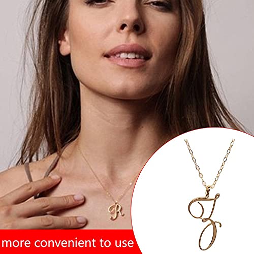 #N/D Collar con 26 letras inglesas con el nombre cursivo del alfabeto de la palabra de oro de la personalidad exclusiva collar
