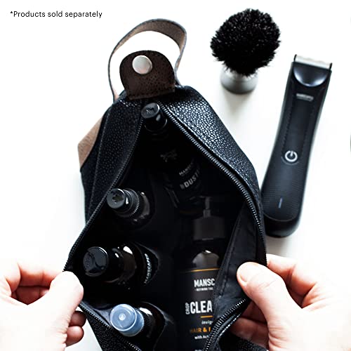 Neceser masculino de MANSCAPED™ The Shed, kit de viaje para hombre de poliuretano para el aseo masculino, set de afeitado, estuche para la maquinilla de afeitar