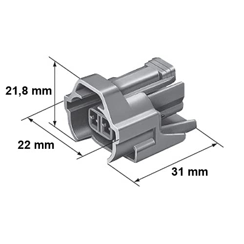 NIPPON DENSO - Conector de repuesto para boquilla de inyección de gasolina (4 unidades) con cable 90980-11153, 0280 157 012, 0280157012, 6189-0060, 06A973722