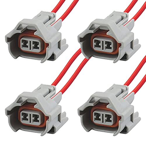NIPPON DENSO - Conector de repuesto para boquilla de inyección de gasolina (4 unidades) con cable 90980-11153, 0280 157 012, 0280157012, 6189-0060, 06A973722