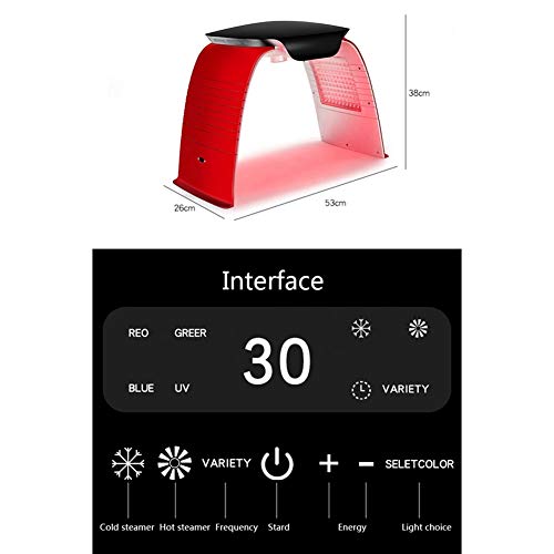NSWD 7 Colores Led Máscara LED PDT Fotón Terapia de Luz Máscara Facial con Frio Calor Agua Rociar SPA Cara Rejuvenecimiento de Piel Anti Acné Belleza Dispositivo