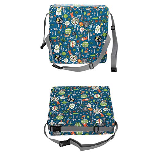 NUOBESTY - Silla de comedor, cojín elevador con hebillas para niños, cojín para asiento de comedor, silla de comedor, cojín de asiento grueso, lavable para niños