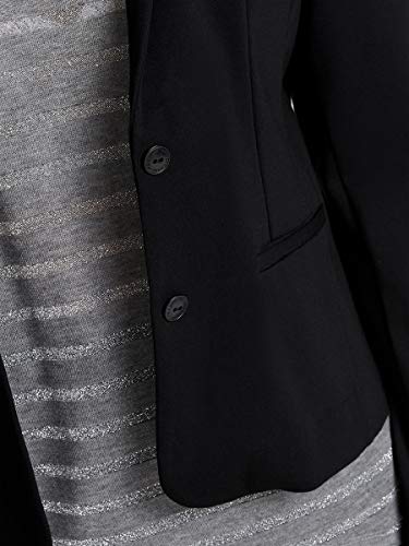 Only Onlpoptrash Blazer Noos Chaqueta de Traje, Gris (Black), 40 (Talla del Fabricante: Medium) para Mujer