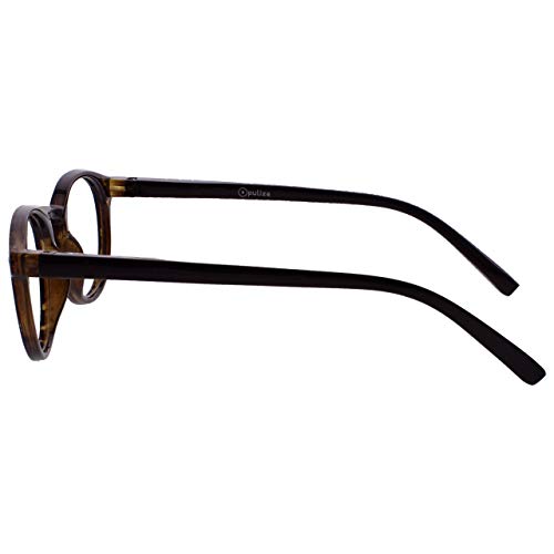 Opulize Zen Gafas De Lectura Oscuro Marrón Carey Pequeño Hombres Mujeres Bisagras Resorte R24-2 +1,00