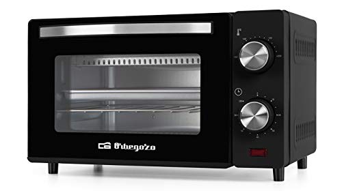 Orbegozo HO 980 - Horno eléctrico, 10 litros de capacidad, calor superior e inferior, temporizador, regulador de temperatura hasta 230°, 650 W, color negro
