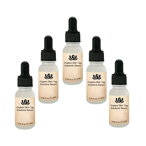 Organic Tags Solutions Serum, Mole and Skin Tag Remover and Repair Cream Oil,Organic Skin Spot Purifying Serum Tags Free Mole & Tag Removal New-All Natural (5PCS)