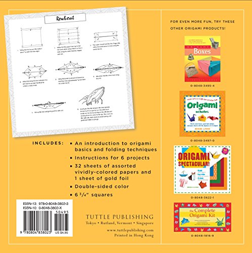 Origami Paper - Solid Colors - 6 3/4" - 33 Sheets: Tuttle Origami Paper: High-Quality Origami Sheets Printed with 8 Different Colors: Instructions for 6 Projects Included