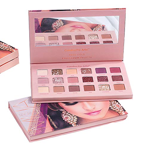 Paleta de sombra de ojos mate resistente al agua paleta de sombras de ojos sombra de ojos paleta de sombras de ojos brillante paleta 18 colores paleta de ojos para todo tipo piel regalo para mujeres