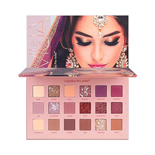Paleta de sombra de ojos mate resistente al agua paleta de sombras de ojos sombra de ojos paleta de sombras de ojos brillante paleta 18 colores paleta de ojos para todo tipo piel regalo para mujeres