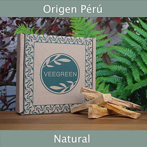Palo Santo - Caja de incienso natural para quemar antiestrés, 150 g, bujía y madera de rituales, purificador de aire para casa, olor bien protegido.