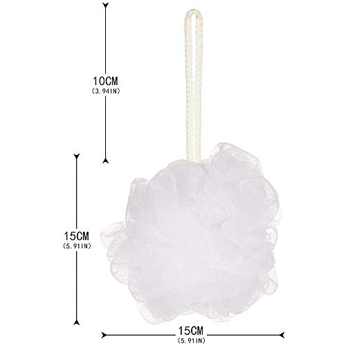Paquete de 3 bolas de baño ligeras de malla suave para baño, ducha, baño