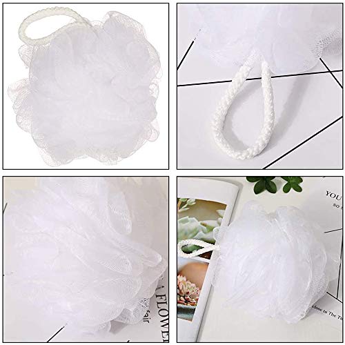 Paquete de 3 bolas de baño ligeras de malla suave para baño, ducha, baño