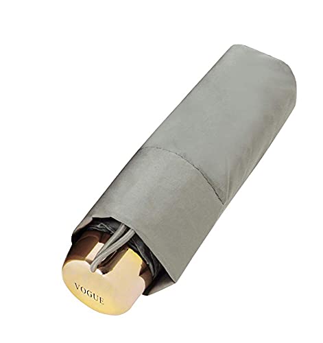 Paraguas Mujer Vogue Ultra Ligero y con protección Solar. Paraguas Mini Mujer Ideal para Regalar. Presentado en una Bonita Caja. Paraguas Plegable a Prueba de Viento.(Verdoso)