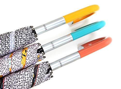 Paraguas Vogue confeccionado en Tres Estampados de diseño Exclusivo. Paraguas Fabricado en Fibra de Vidrio. Antiviento, Teflón y Apertura automática. (Estampado Chic Floral Amarillo)