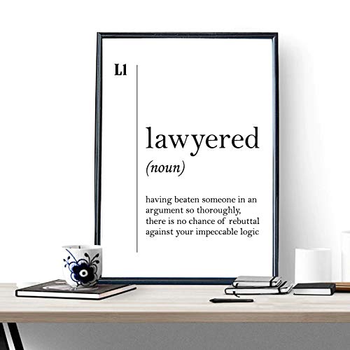 Paralegal Definición Impresión Oficina de la ley Arte de la pared Decoración Abogado Definición de abogado Lienzo Pintura Minimalista Poster Decoración 50x70cmx2Pcs Sin marco