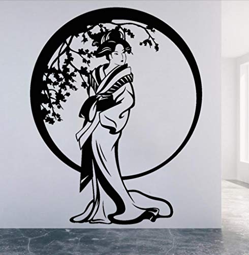 Pegatina Mural Beauty Flowers Circle Sakura Para La Decoración De La Habitación Del Dormitorio 42X50 cm