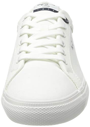 Pepe Jeans Kenton Classic Twill, Zapatillas Hombre, 800 Blanco, 42 EU