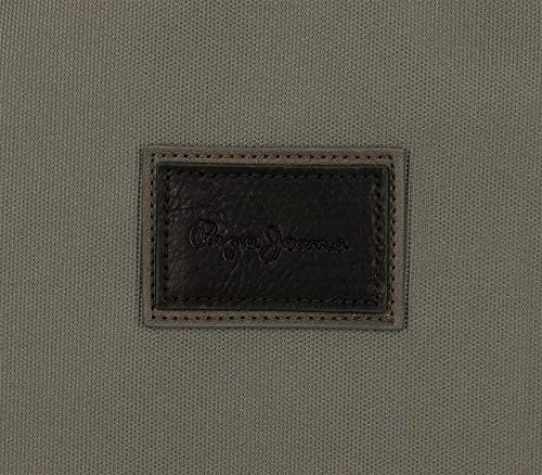 Pepe Jeans Village Bolso de Mano Gris 24,5x15x6 cms Poliéster y PU