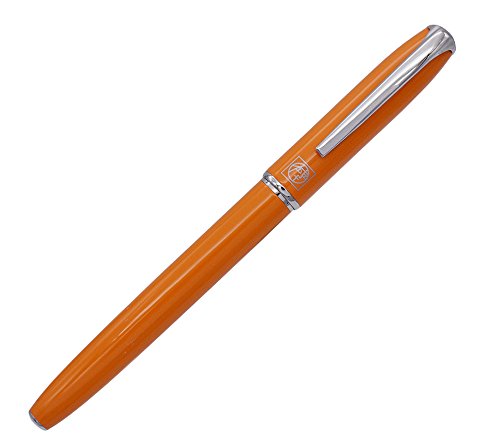 Picasso 916 Málaga Pluma estilográfica, pluma extrafina, pluma de caligrafía, bolígrafo de regalo de negocios de lujo con convertidor de tinta, colección de bolígrafos vintage (naranja)
