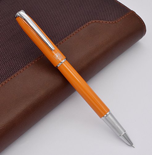 Picasso 916 Málaga Pluma estilográfica, pluma extrafina, pluma de caligrafía, bolígrafo de regalo de negocios de lujo con convertidor de tinta, colección de bolígrafos vintage (naranja)