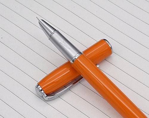 Picasso 916 Málaga Pluma estilográfica, pluma extrafina, pluma de caligrafía, bolígrafo de regalo de negocios de lujo con convertidor de tinta, colección de bolígrafos vintage (naranja)