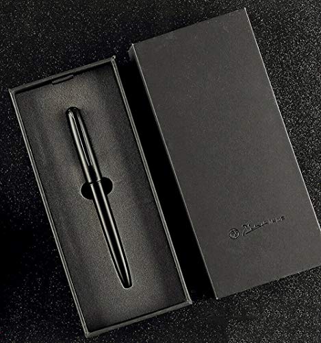 Picasso 916 Malage Series - Pluma estilográfica, punta media, color negro y estuche para bolígrafo