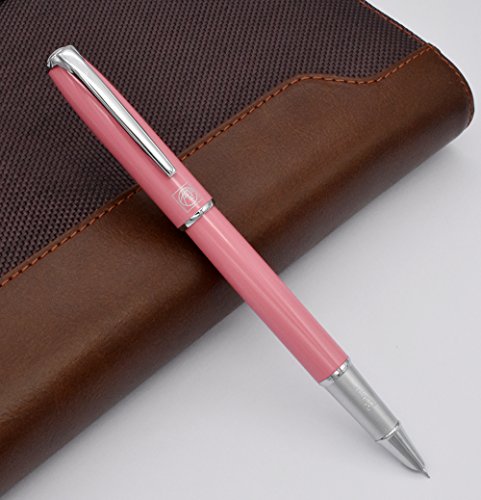 Picasso 916 - Pluma estilográfica de Málaga, pluma de caligrafía extra fina, bolígrafo de regalo de lujo con convertidor de tinta, colección de bolígrafos vintage (rosa)