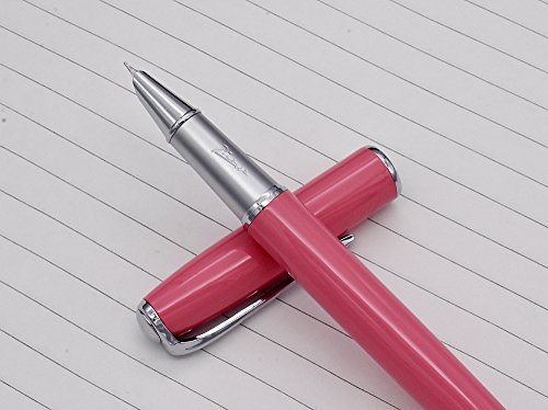 Picasso 916 - Pluma estilográfica de Málaga, pluma de caligrafía extra fina, bolígrafo de regalo de lujo con convertidor de tinta, colección de bolígrafos vintage (rosa)