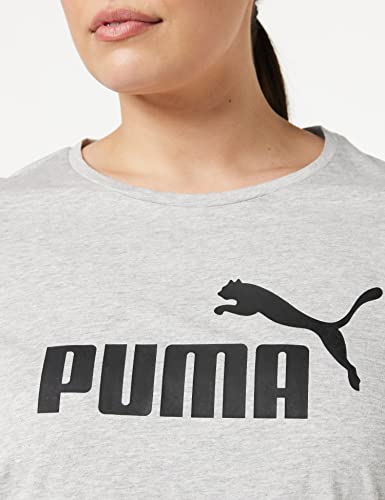 PUMA ESS Logo tee T-Shirt, Mujer, Light Gray Heather, M