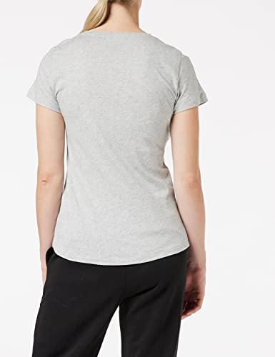 PUMA ESS Logo tee T-Shirt, Mujer, Light Gray Heather, M