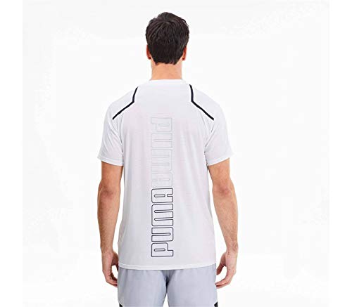 Puma Power BND M TR tee Camiseta de Manga Corta, Hombre, Blanco White