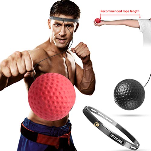 Reflejo de Boxeo Ball, Dioxide Boxing Ball Fight Ball Cabeza Pelota Reflex Training Ball para Fight MMA Mejorar Las Reacciones del Adulto / Niño de Velocidad, la Coordinación Mano-Ojo