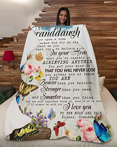 Regalos significativos Gd You're Braver Stronger Smarter Than You Think Manta de forro polar regalo para nieto personalizada manta