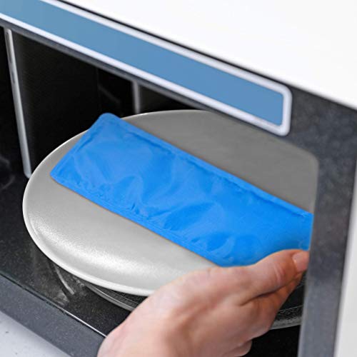 Relaxdays Bolsa Frío Calor Muñeca, Muñequera para Dolores y Tendinitis, 42 x 11 cm, PVC-Poliéster-Gel, Negro y Azul, 1 Ud