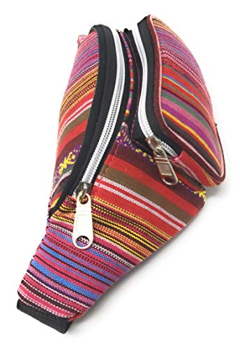 Riñonera Hippie Bolso de Cintura Étnica rinonera Hippie Chico y Chica -Carnival CIRCUS-20CMX10CMX15CM (Marbella)