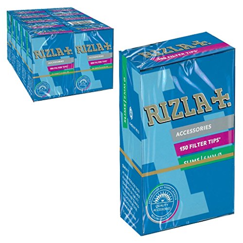 RizlaTrade 1500 Filtros Rizla Slim de 6 mm para Cigarrillos 10 Cajas Box de 150 filtrini