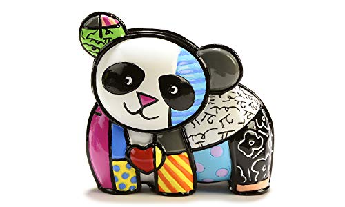 Romero Britto Giftcraft - Mini Figura de Panda, cerámica, Multicolor, Talla única