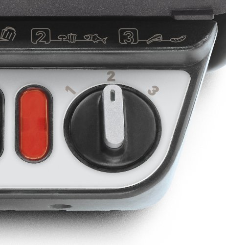 Rowenta Comfort Parrilla Eléctrica Con Termostato, Acero Inoxidable, Plateado/Negro, 1 Unidad