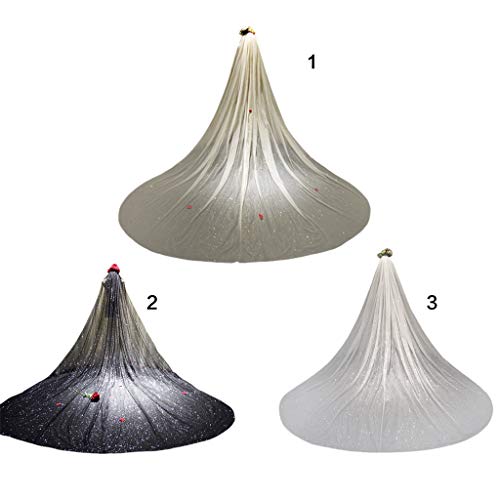 ruiruiNIE Velo de Novia 1 Pieza Mujeres Malla Ultra Larga Trailing Velo de Novia Catedral Romántica Shimmer Luxury Bridal Accesorios Champagne