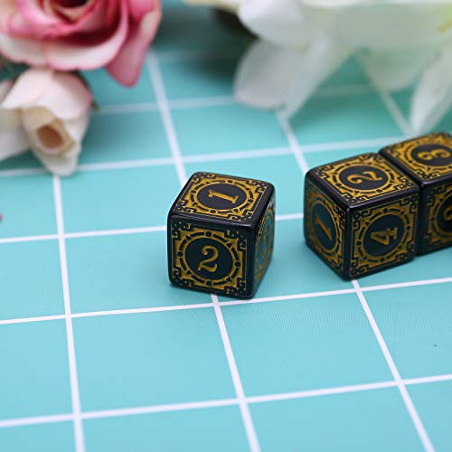 S-TROUBLE 10 Piezas D6 Dados poliédricos números de Bordes Cuadrados 6 Caras Dados Cuentas Tablero de Mesa Juego de rol para Bar Club Party