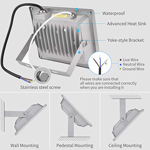 Sararoom 30W RGB Focos Led exterior,IP65 Foco LED RGB,16 Colores Proyector LED,4 Modos,Con control remoto,para Jardín,bodas,Fiestas decoraciones(Ordinario)