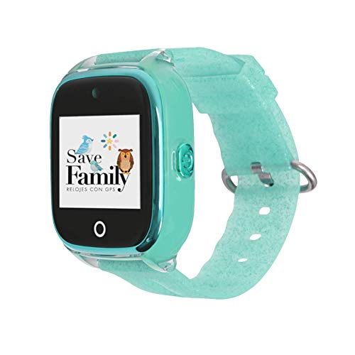 SaveFamily Superior. Reloj Inteligente niño con Cámara. Llamadas, Botón SOS, Anti-Bullying, Chat Privado, Modo Colegio, Mensajes y Waterproof. Reloj GPS niños. Smartwatch niño Verde