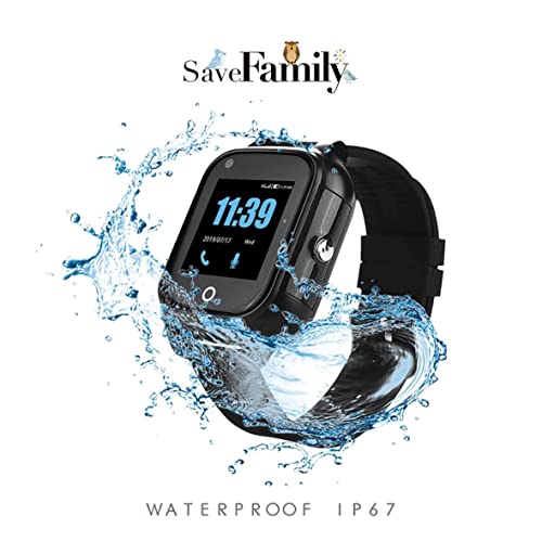 SaveFamily URBAN 4G. Reloj inteligente niño con Videollamada. Reloj GPS niños con WIFI, Bluetooth, identificador de llamadas, Boton SOS, Resistente al agua Ip67. Smartwatch niño Negro