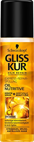 Schwarzkopf Gliss Kur - Acondicionador de aceite nutritivo nutritivo para el cuidado de la piel, 6 unidades (6 x 200 ml)