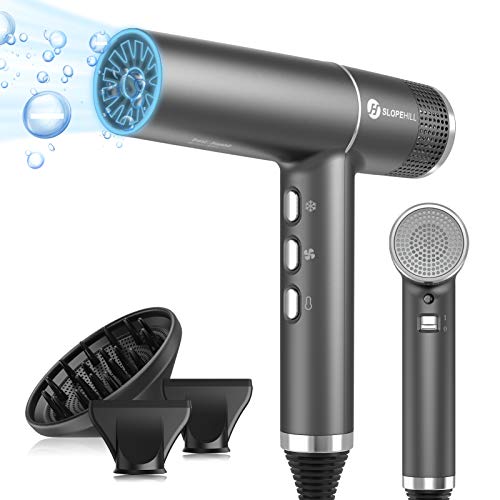 Secador Pelo, Slopehill Secador pelo Profesional ionico con Motor sin Escobillas Exclusivo | IQ Perfecto | Microfiltro Innovador | Tecnología Oxy Activo | Pantalla LED | 2000W | 268 g