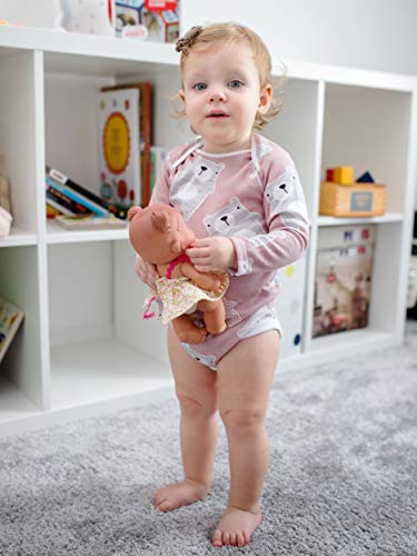 Sibinulo Niño Niña Body Bebé Manga Larga Pack de 4 Koala Rosa Prado Beige Prado Rosa Osos Rosados 92(18-24 Meses)