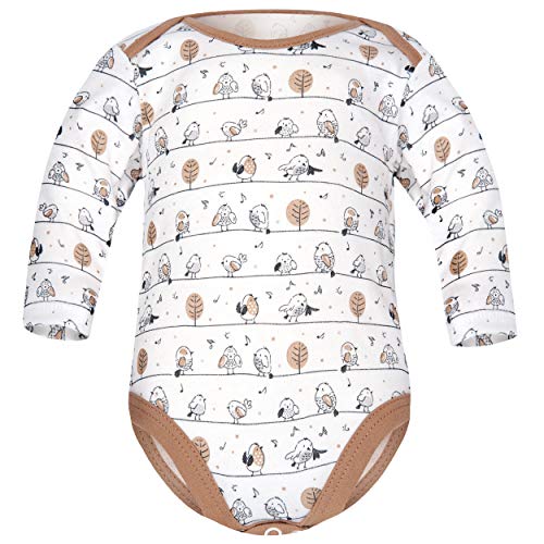 Sibinulo Niño Niña Body Bebé Manga Larga Pack de 4 Koala Rosa Prado Beige Prado Rosa Osos Rosados 92(18-24 Meses)