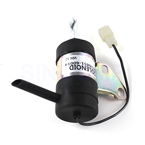 SINOCMP 052600-4530 052600-4531 16851-60014 Parada Solenoide para Kubota Z482 Denso BX2230D RTV900R