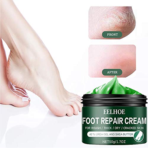 Soolike Crema para Pies ORGÁNICA 50G – Crema Reparadora para Pies Secos, Talones Agrietados – Masaje y Pedicura contra Grietas y Callos con Aloe Vera Puro,Crema reparador de pies contra la picazón